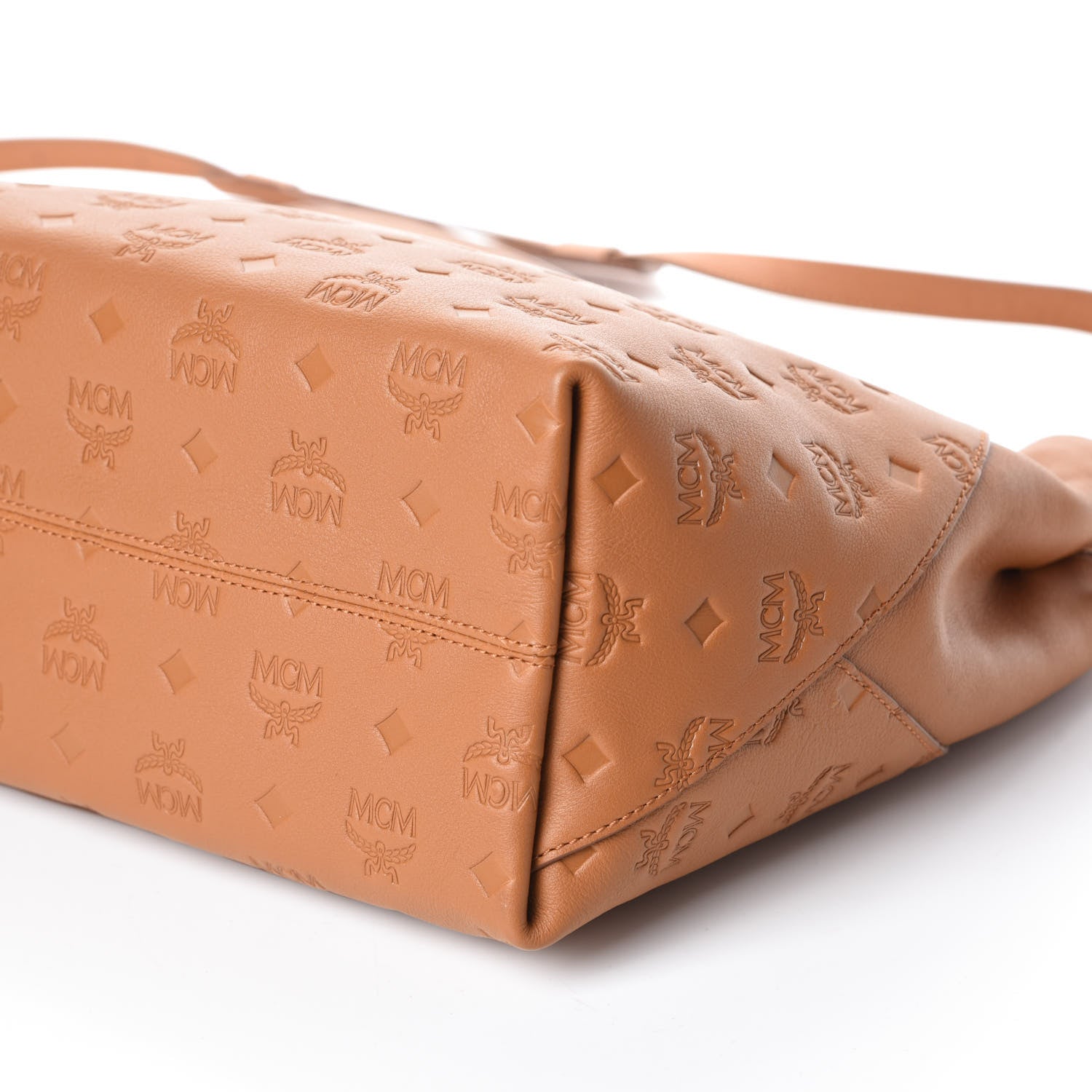 MCM Calfskin Ottomar Monogram Medium Klara Hobo Cognac 9 of 9