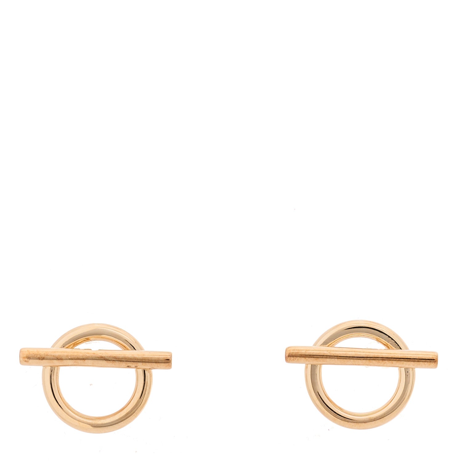 Hermes 18K Rose Gold PM Echappee Earrings 1 of 5