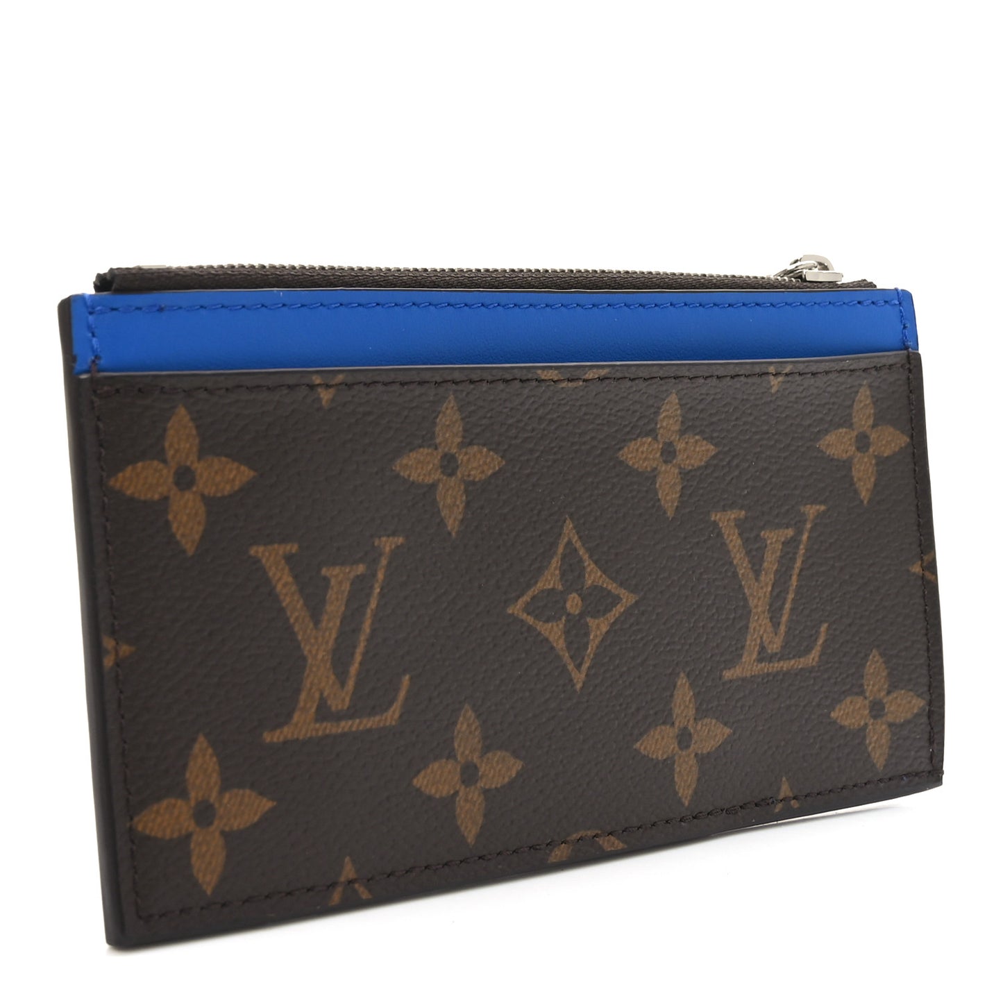 Monogram Calfskin Coin Card Holder Indigo Blue