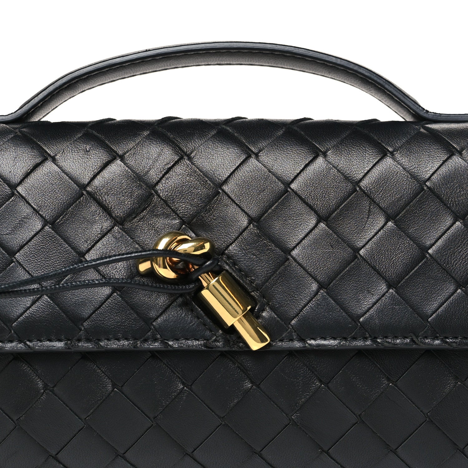 Bottega Veneta Nappa Intrecciato Long Andiamo Top Handle Clutch Black 7 of 9
