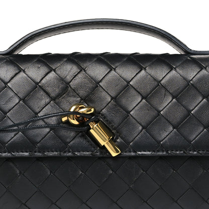 Bottega Veneta Nappa Intrecciato Long Andiamo Top Handle Clutch Black 7 of 9