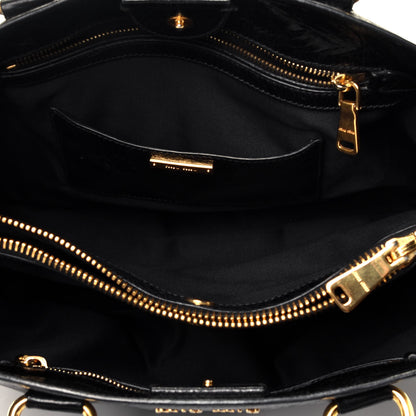 Miu Miu Vitello Shine Top Handle Satchel Black 6 of 10