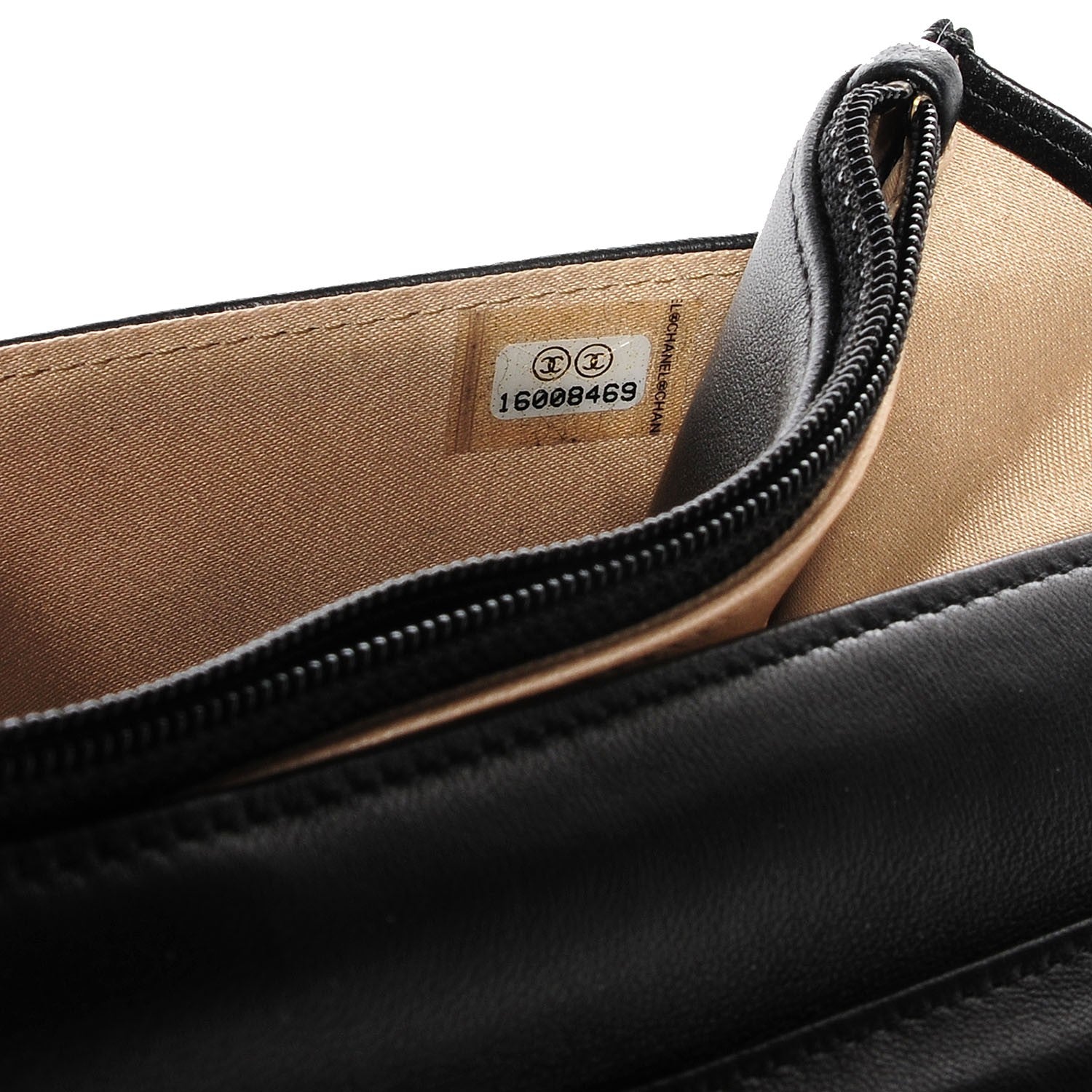 Chanel Lambskin Camellia Wallet on Chain WOC Black 6 of 8