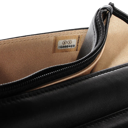 Chanel Lambskin Camellia Wallet on Chain WOC Black 6 of 8