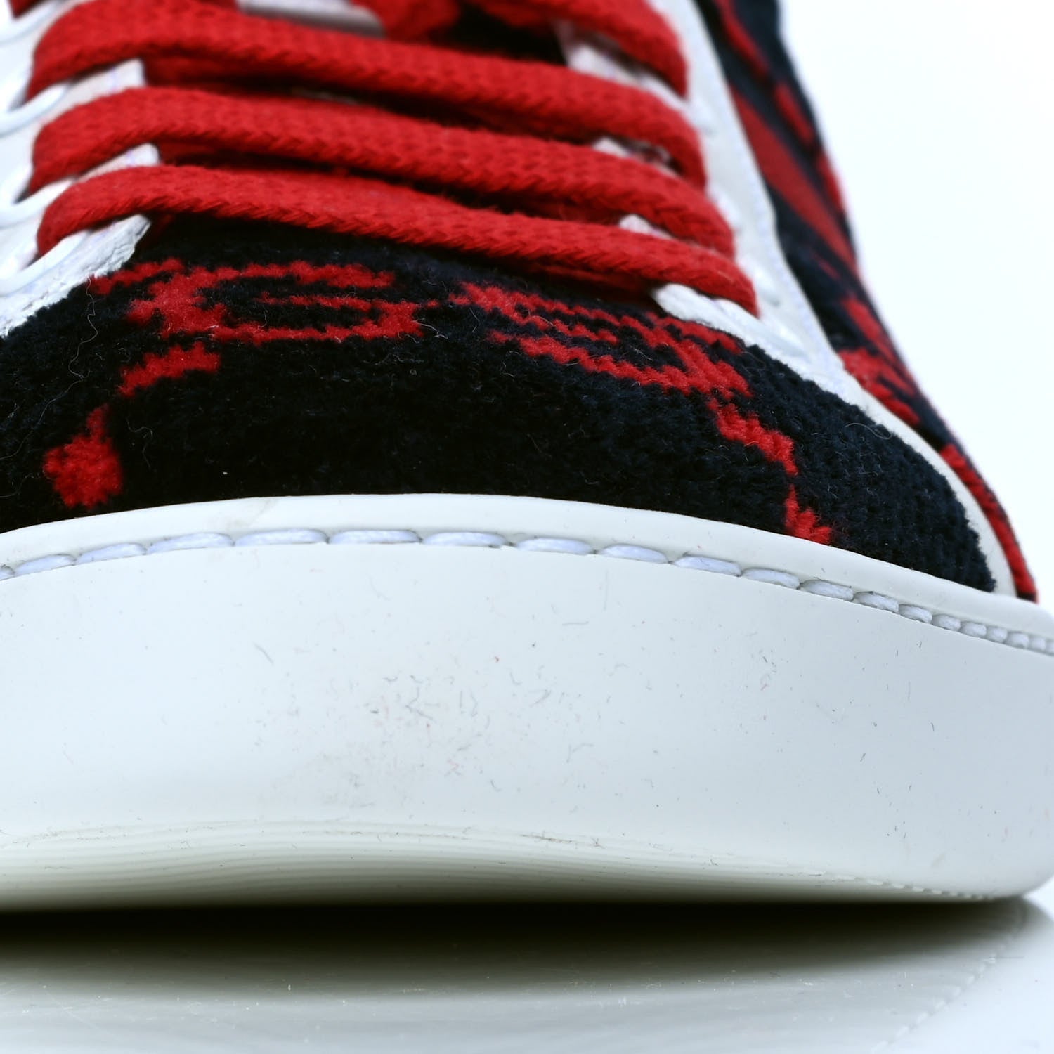 Gucci Terry Cloth GG Monogram Womens Ace Sneakers 36 Blue Red 6 of 6