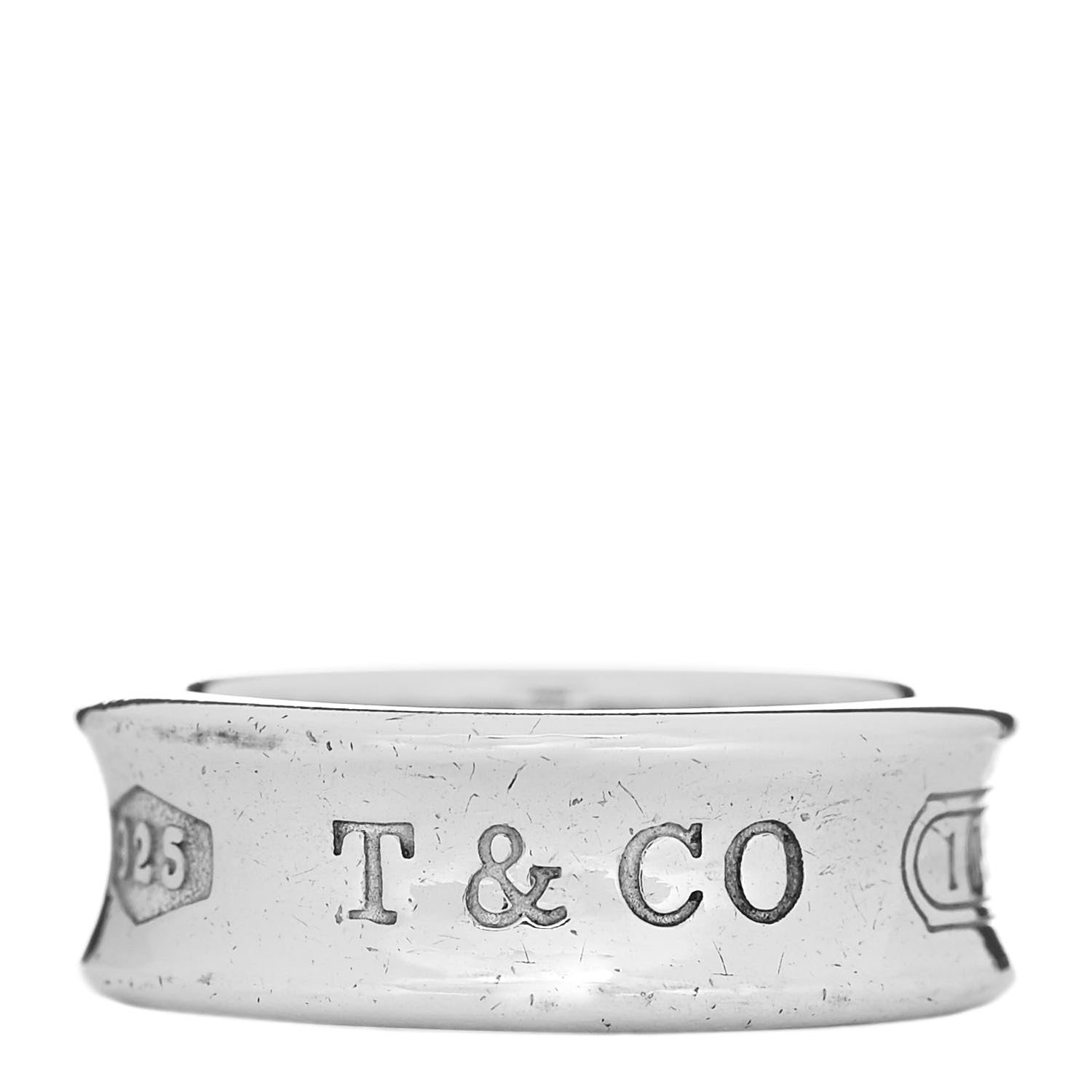 Tiffany Sterling Silver 1837 Band Ring 51 5.75 1 of 5