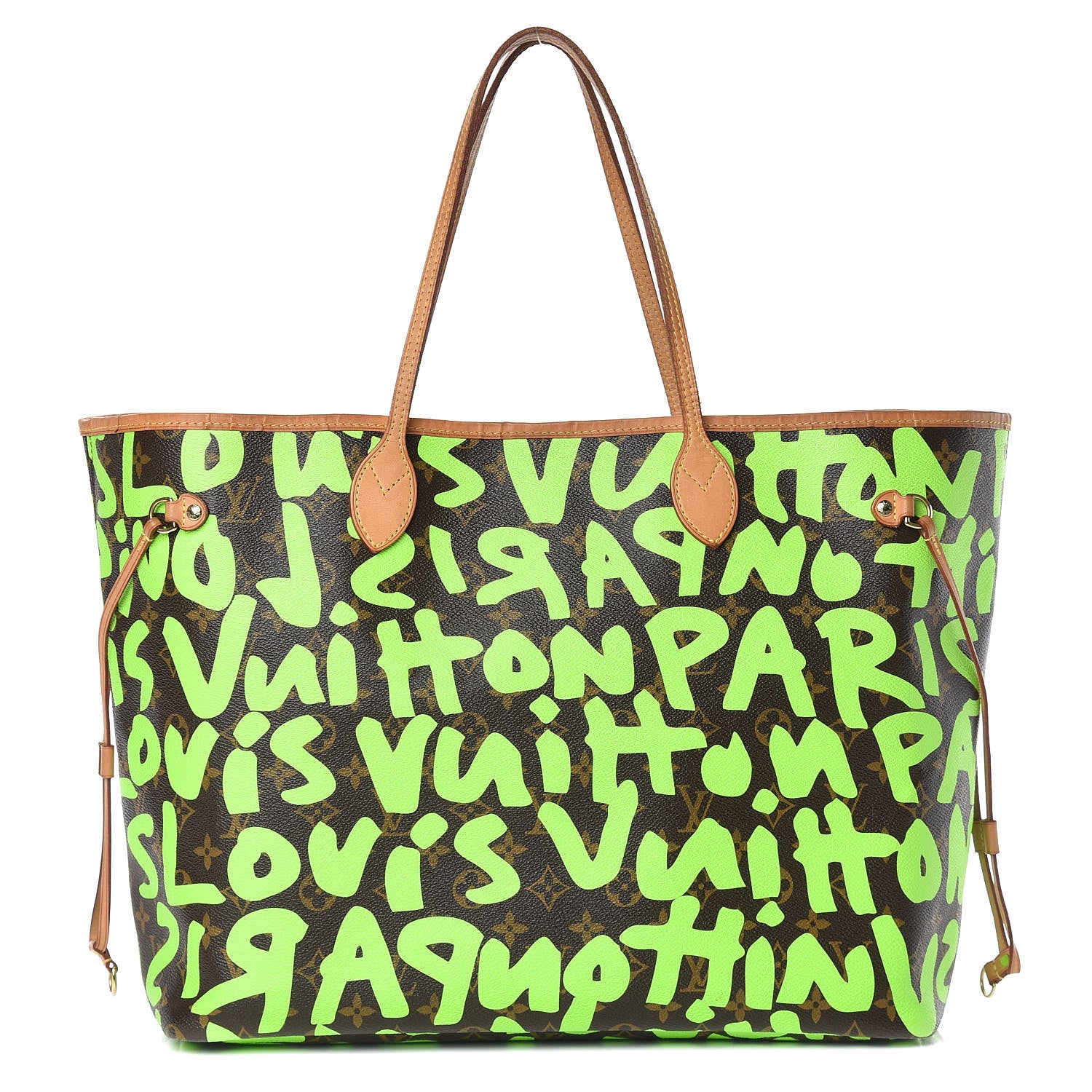 Louis Vuitton Monogram Graffiti Neverfull GM Green 1 of 20