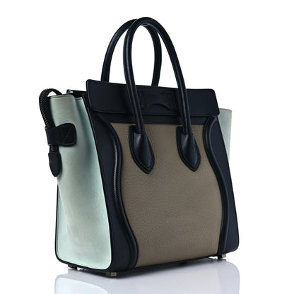 Celine Bullhide Calfskin Nubuck Micro Tri-Color Luggage Beige 3 of 11