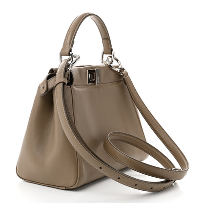 Fendi Nappa Mini Peekaboo Iconic Satchel Tortora 3 of 11