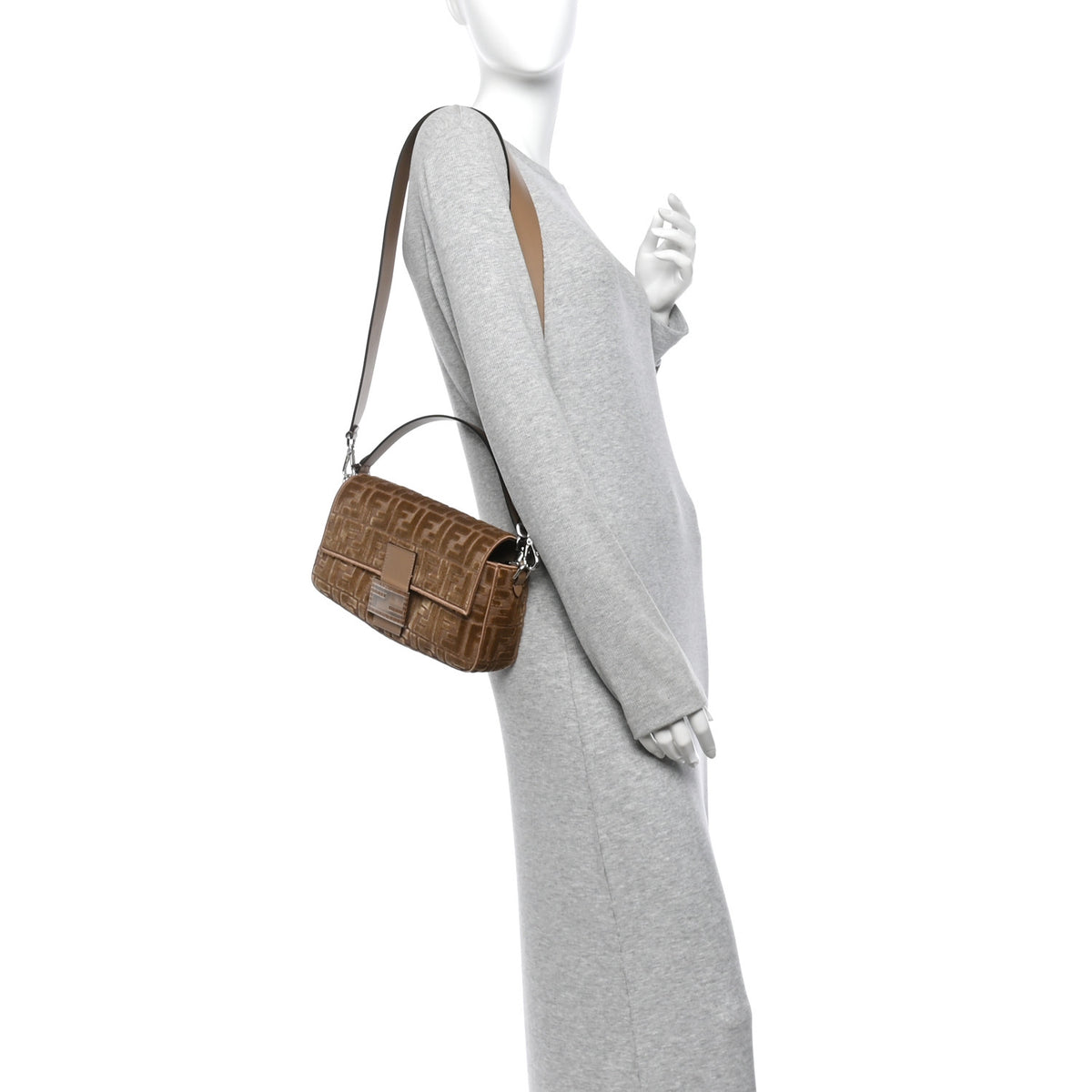 Velvet Jacquard FF Crystal Baguette Cappuccino