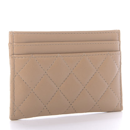 Chanel Lambskin Quilted Boy Card Holder Beige 3 of 11