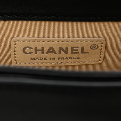 Chanel Calfskin Woven Medium Boy Reverso Flap Black 7 of 11