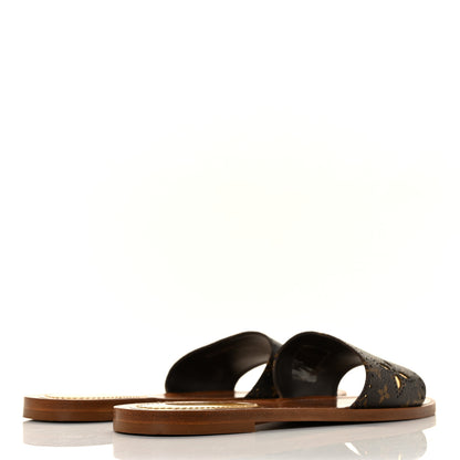 Louis Vuitton Monogram Lock It Flat Mules 38 GOld 4 of 8