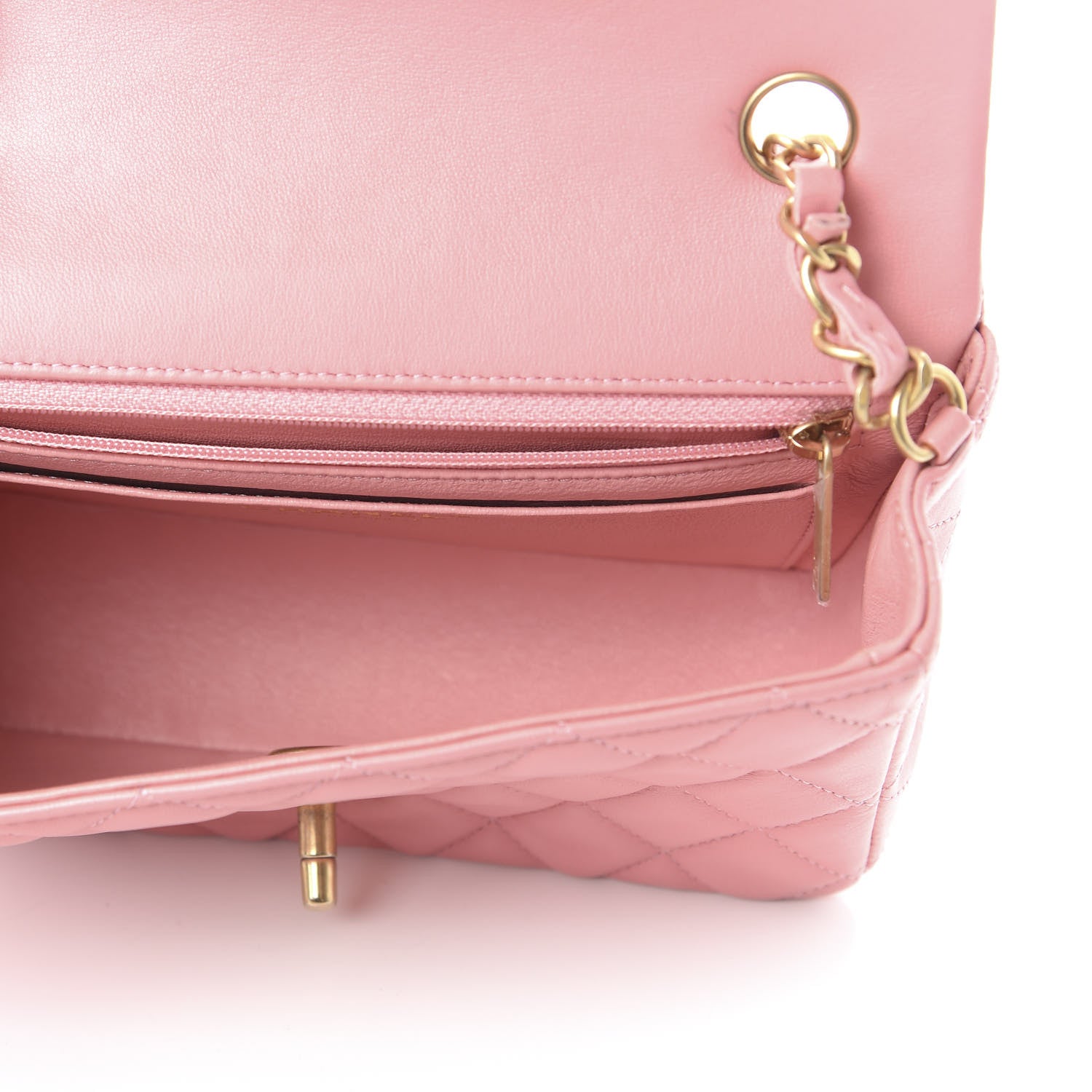 Chanel Lambskin Quilted Mini Rectangular Flap Pink 5 of 11