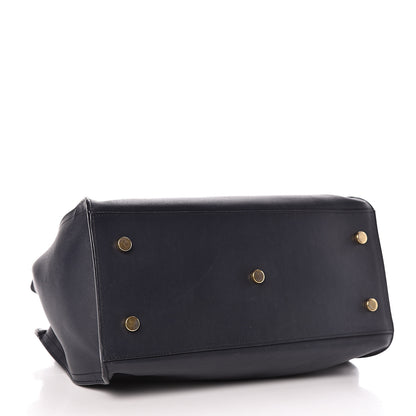 Saint Laurent Smooth Calfskin Small Monogram Cabas Navy 5 of 11