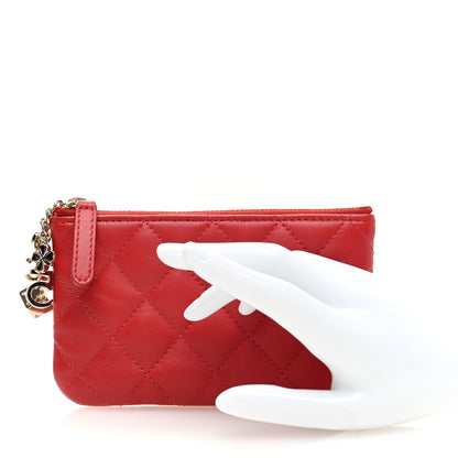 Chanel Lambskin Quilted Small Casino Cosmetic Case Red 2 of 8