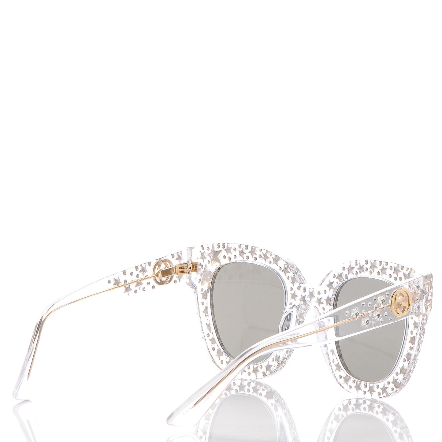 Acetate Crystal Oversize Mirrored Star Sunglasses GG0116S