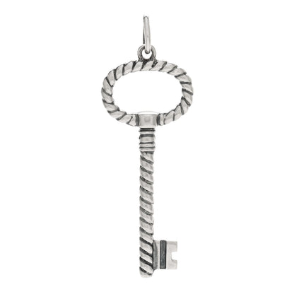 Tiffany Sterling Silver Twist Oval Key Pendant 1 of 3