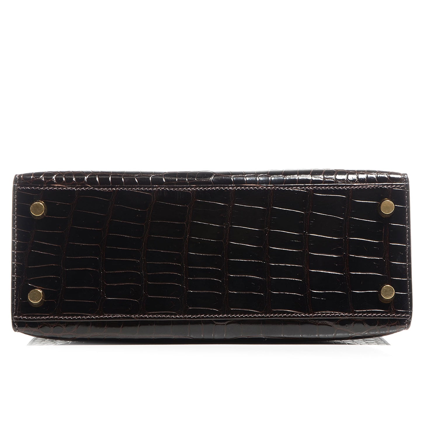 Shiny Porosus Crocodile Kelly Sellier 25 Cocoan
