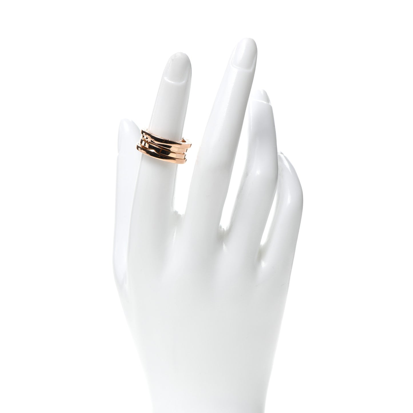 18K Rose Gold B.Zero1 Three-Band Ring 50 5.5