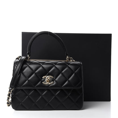 Chanel Lambskin Quilted Small Trendy CC Dual Handle Flap Bag Black 11 of 11