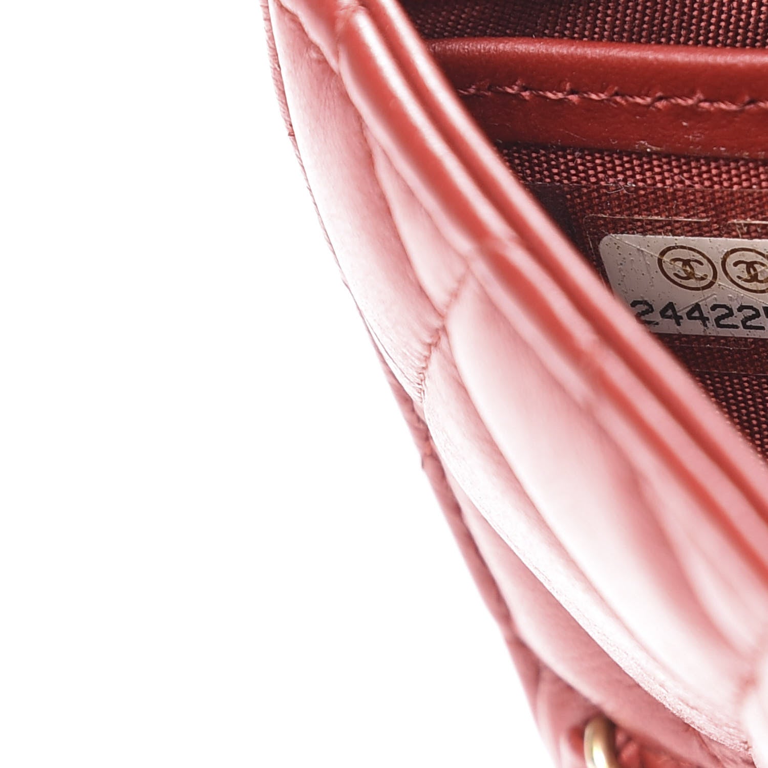 Chanel Calfskin Quilted Boy Chain Around Flap Wallet Red 7 of 13
