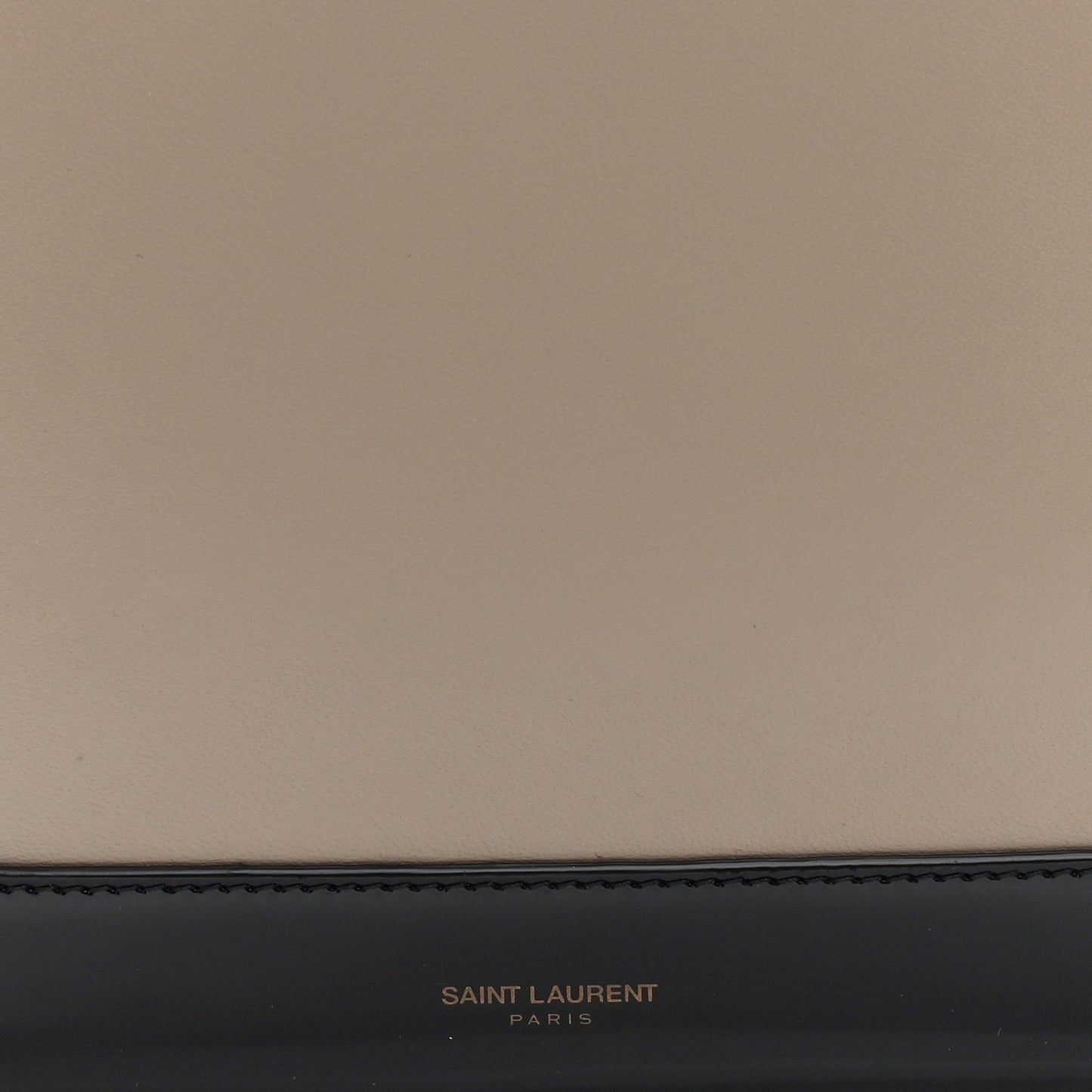 Nappa Patent Calfskin Two-Toned Gaia Shoulder Bag Sea Salt Black
