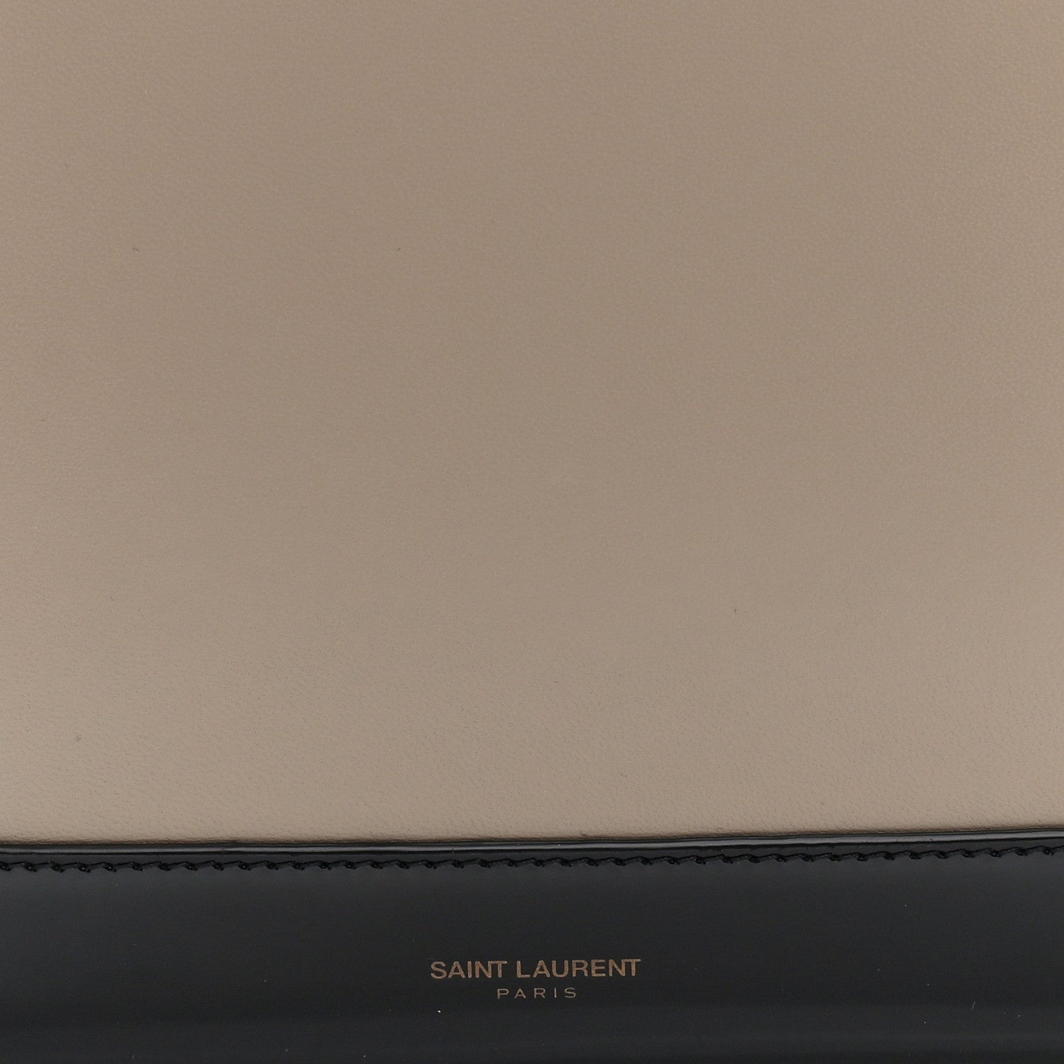 Saint Laurent Nappa Patent Calfskin Two-Toned Gaia Shoulder Bag Sea Salt Black 7 of 9