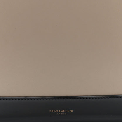 Saint Laurent Nappa Patent Calfskin Two-Toned Gaia Shoulder Bag Sea Salt Black 7 of 9