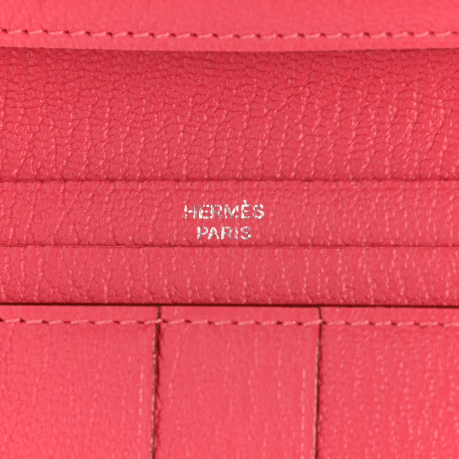 Hermes Chevre Mysore Bearn Gusset Wallet Rose Lipstick 6 of 8