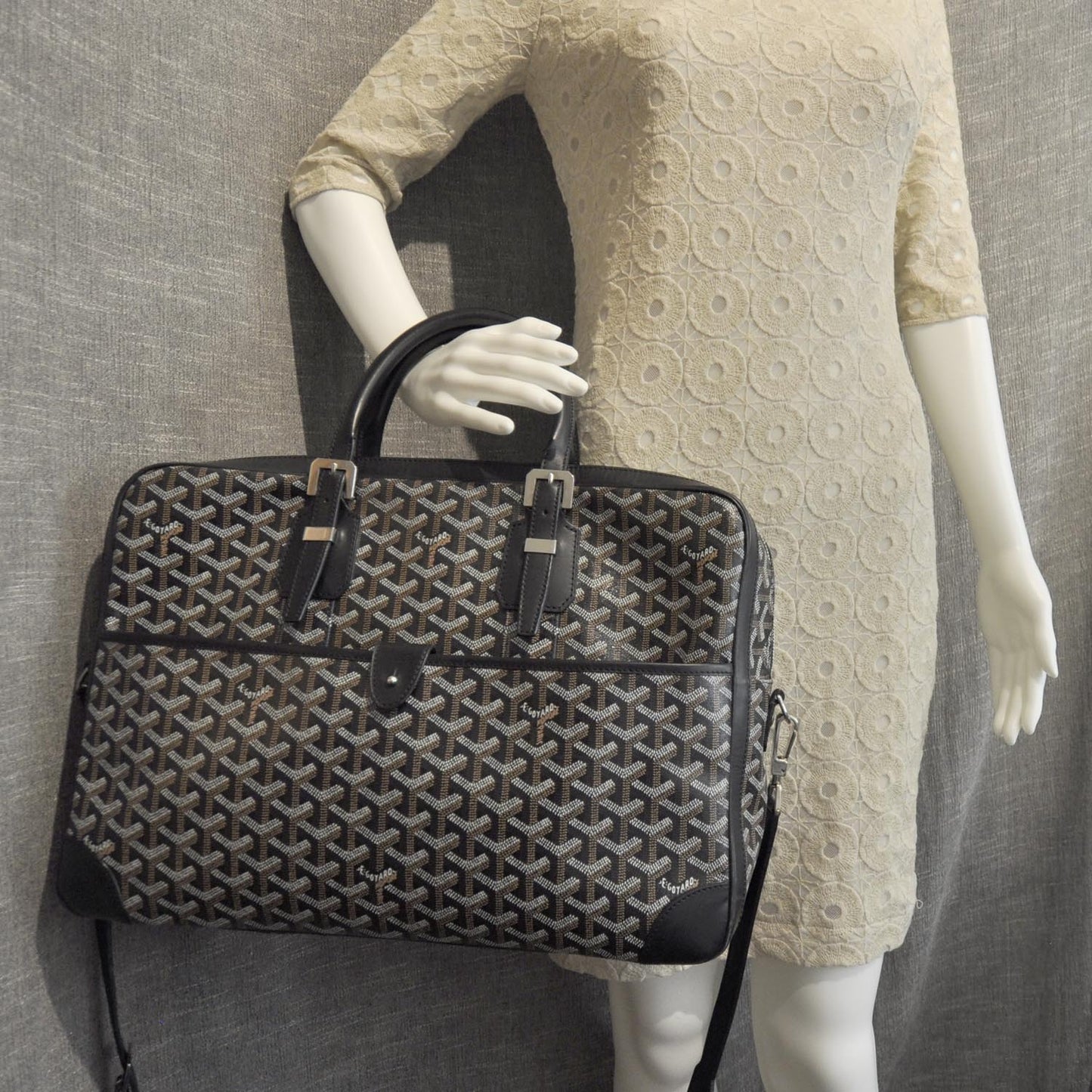 Goyardine Ambassade Briefcase Black