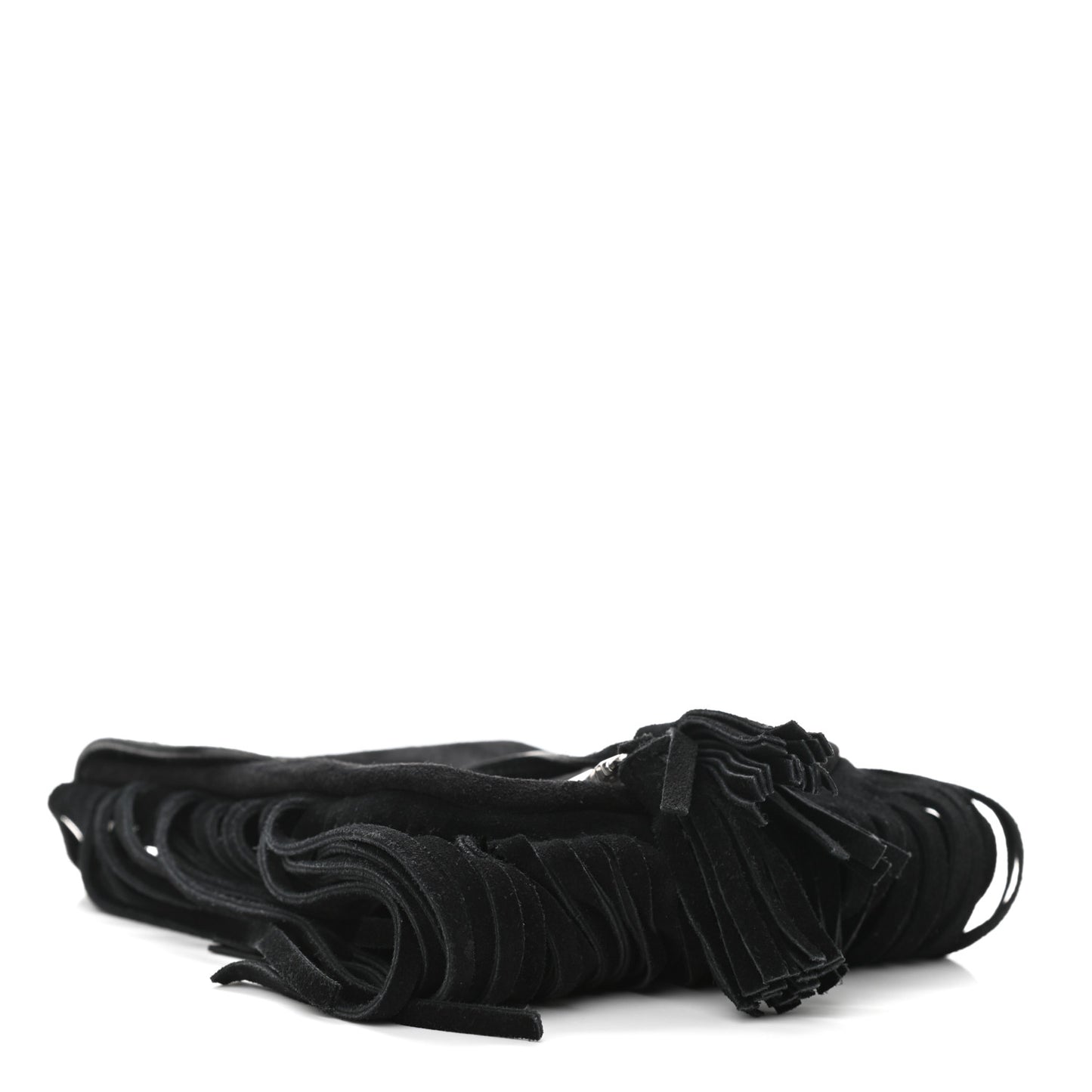 Suede Fringe Toy Monogram Anita Crossbody Bag Black