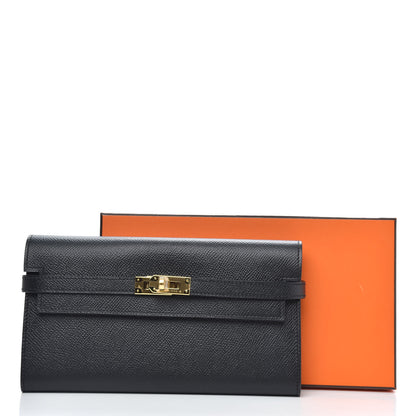 Hermes Epsom Kelly Longue Wallet Black 8 of 8
