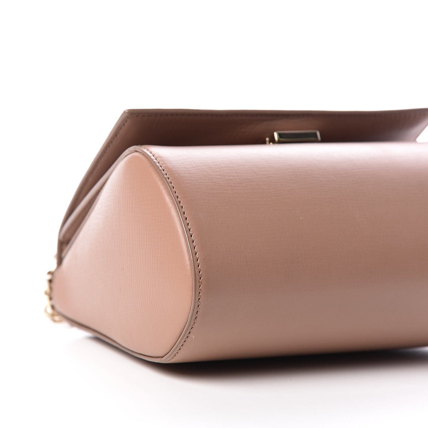 Textured Calfskin Mini Pandora Box Chain Crossbody Bag Old Pink