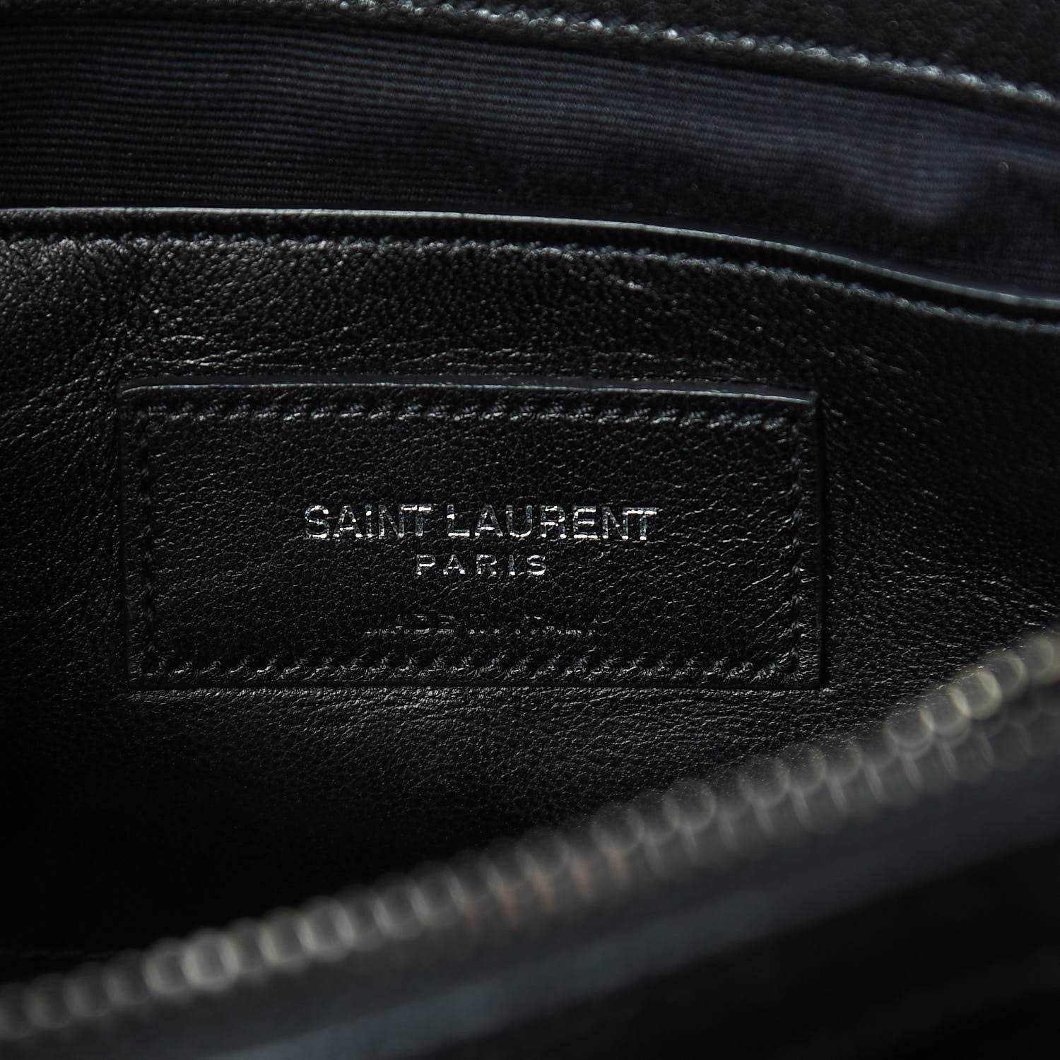 Saint Laurent Sheepskin Matelasse Chevron Monogram Medium College Bag Black 8 of 16