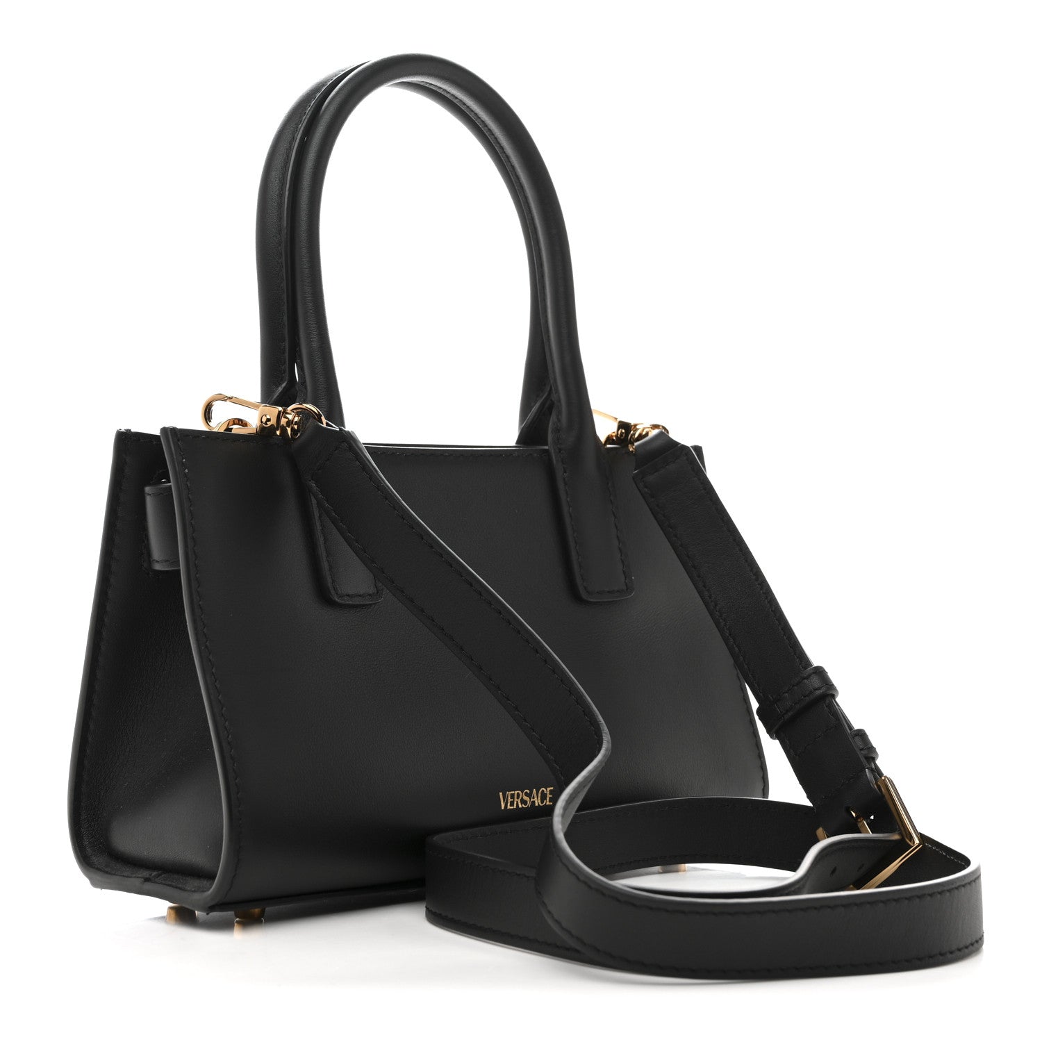 Versace Calfskin Small Medusa '95 Tote Bag Black 3 of 10