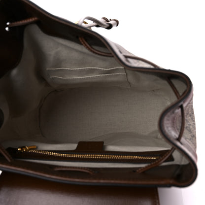 Gucci GG Supreme Monogram Calfskin Horsebit 1955 Single Buckle Backpack Beige Brown Sugar 5 of 10