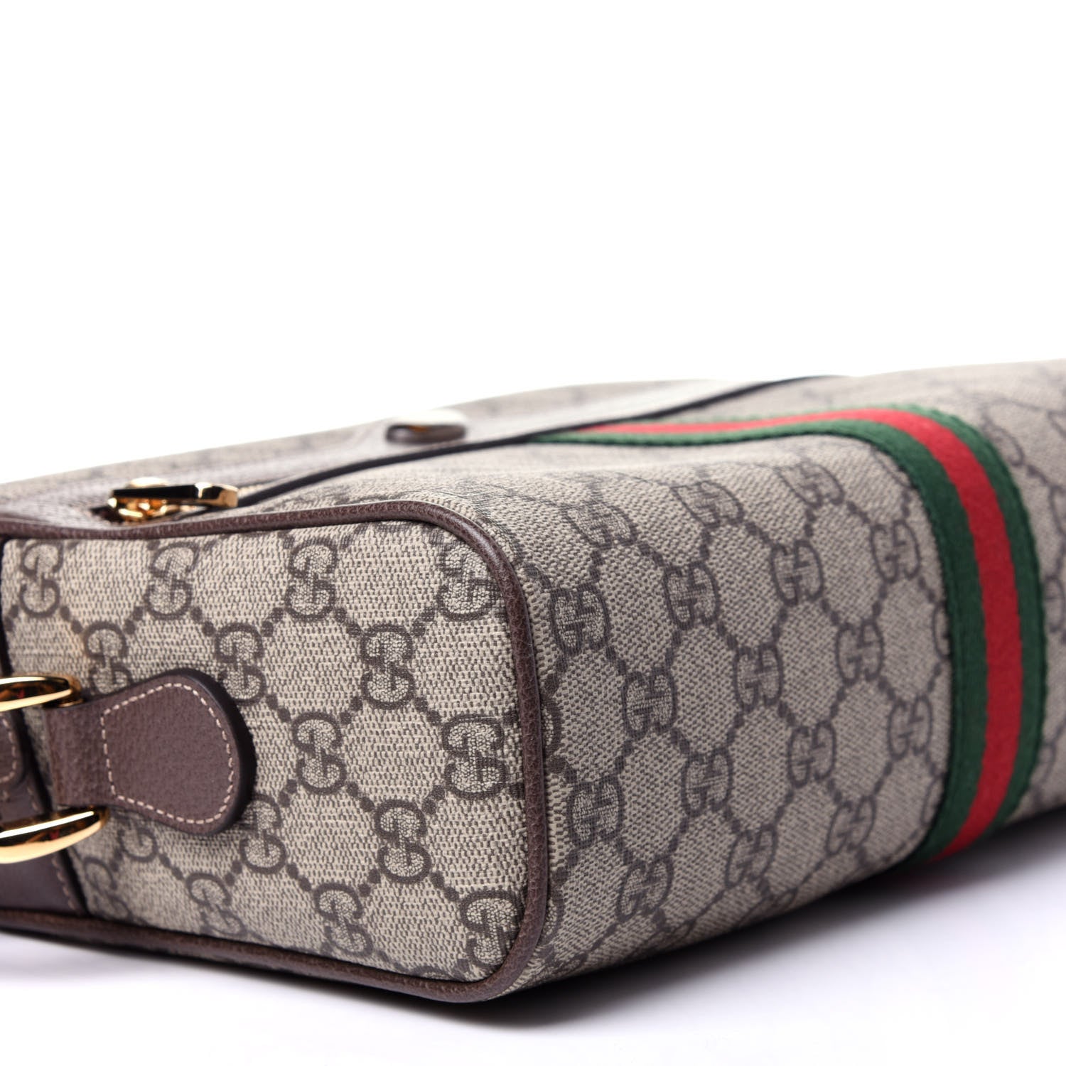 Gucci GG Supreme Monogram Web Small Ophidia Shoulder Bag Brown 8 of 10