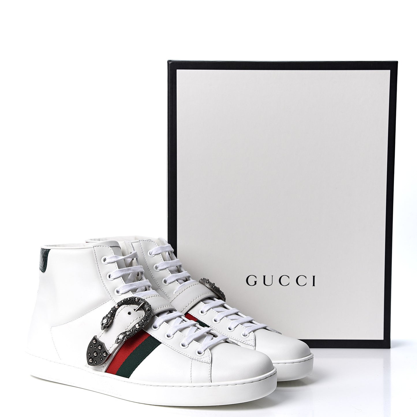 Calfskin Ayers Web Mens Dionysus High Top Sneakers 11 White