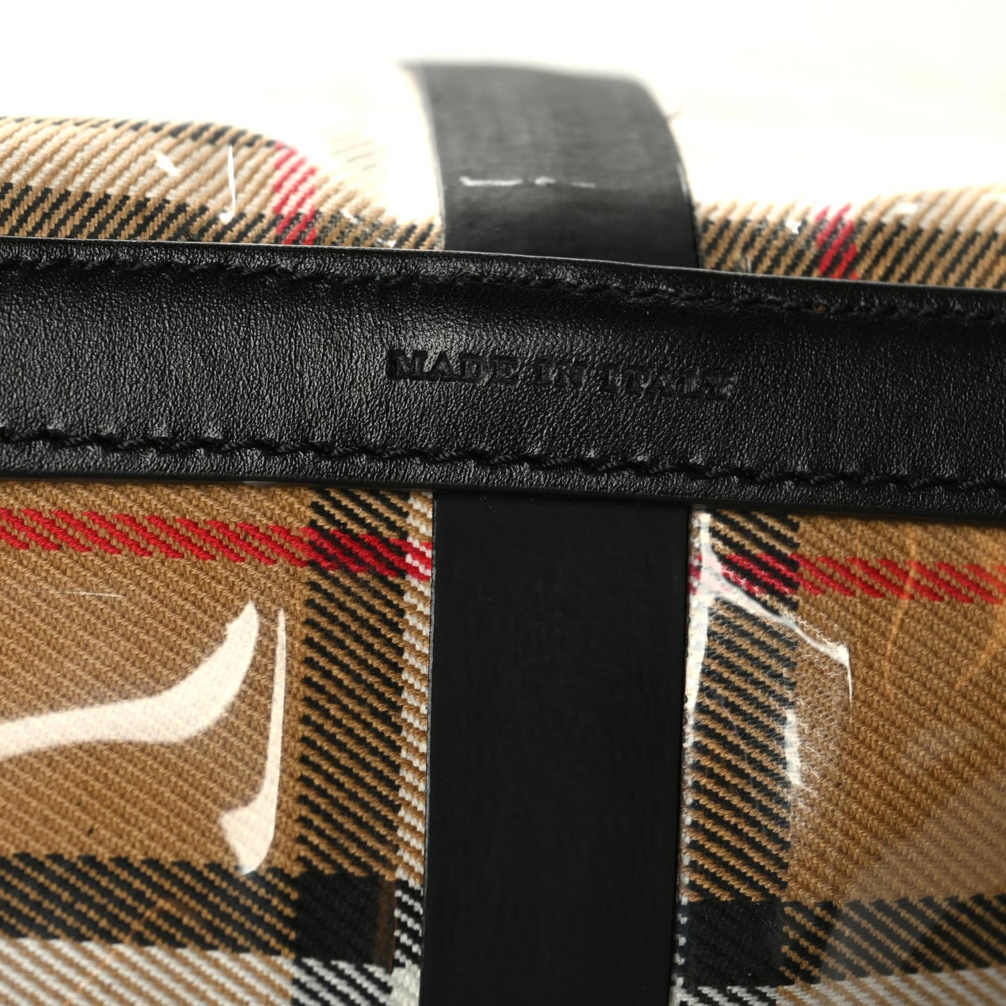 Vintage Check Transparent Large The Giant Reversible Tote Black