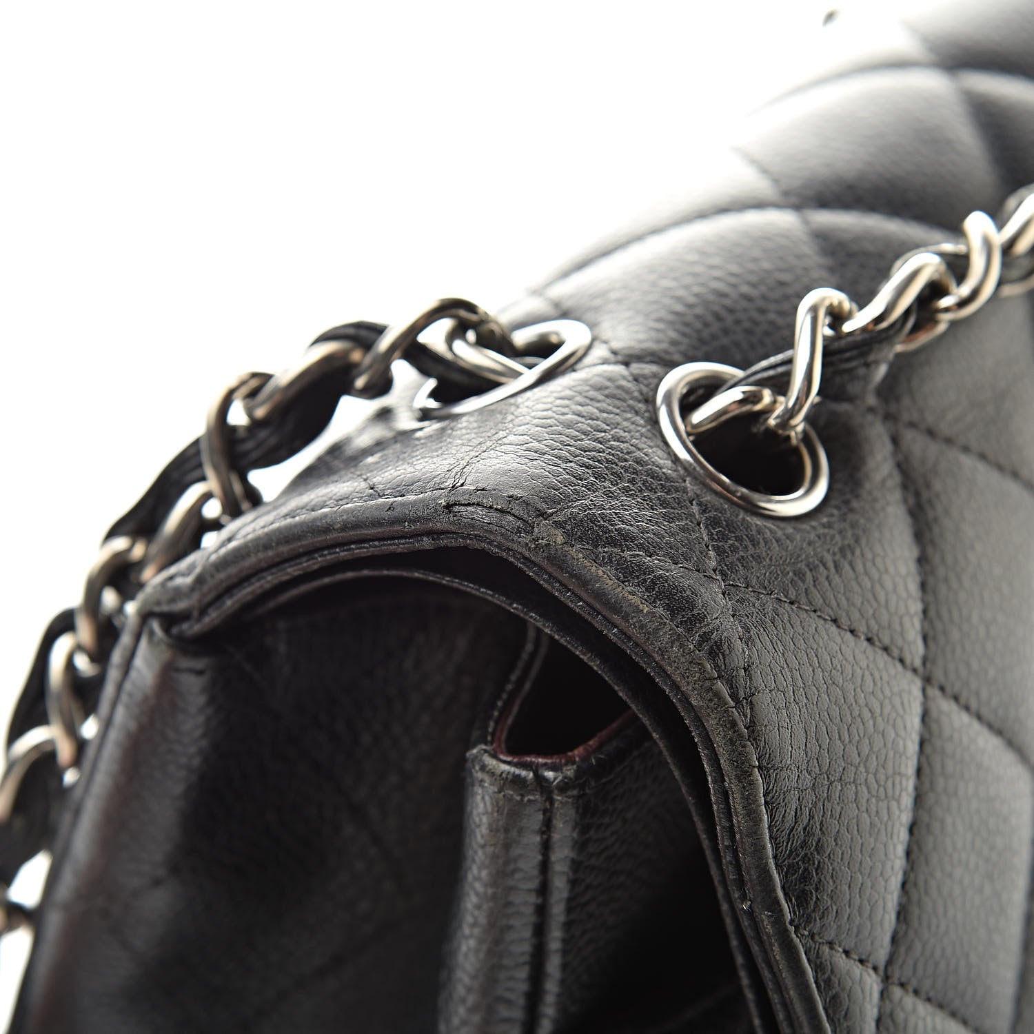 Chanel Caviar Quilted Jumbo Double Flap Black 13 of 17