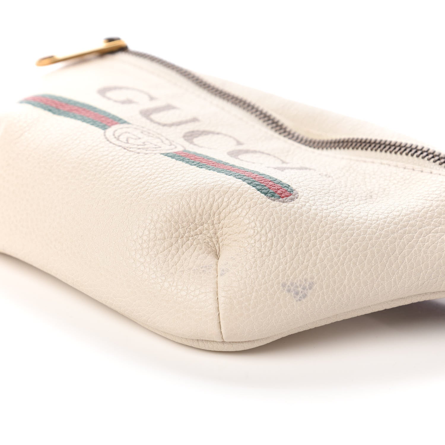 Gucci Grained Calfskin Small Logo Belt Bag White 7 of 11
