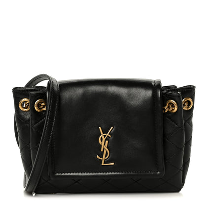 Saint Laurent Lambskin Quilted Monogram Mini Nolita Black 1 of 11
