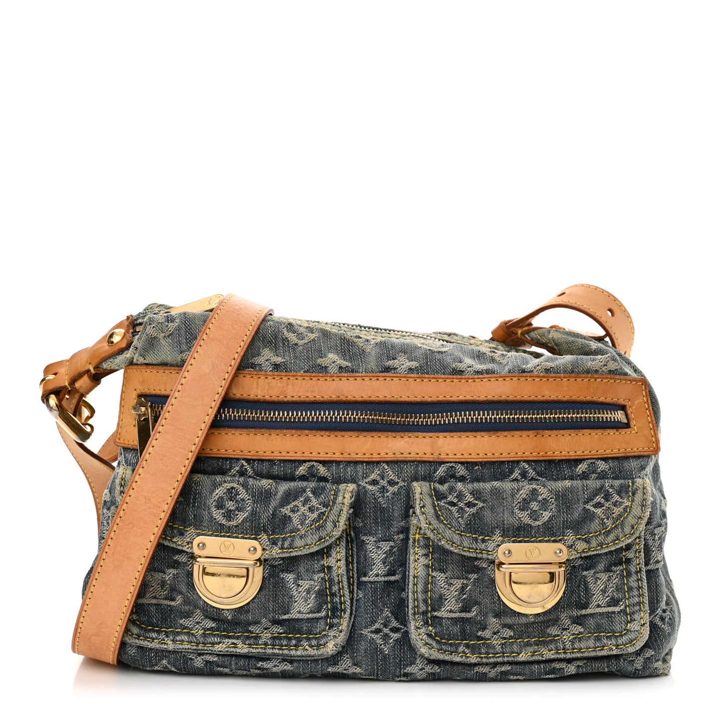 Monogram Denim Baggy PM Blue