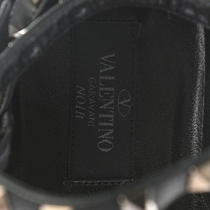 Valentino Garavani Patent Rockstud Cage Ballerina Flats 38 Black 7 of 11