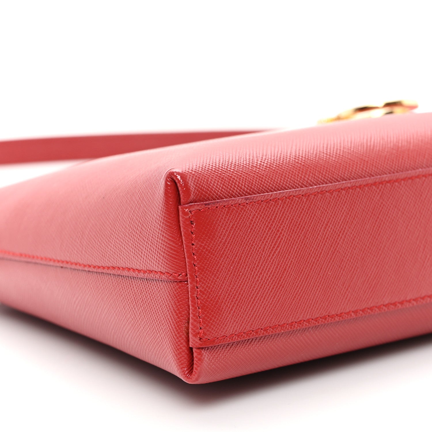 Salvatore Ferragamo Saffiano Trifolio Shoulder Bag Coral 8 of 9