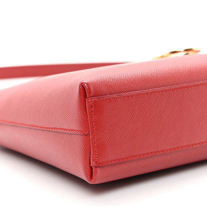 Salvatore Ferragamo Saffiano Trifolio Shoulder Bag Coral 8 of 9