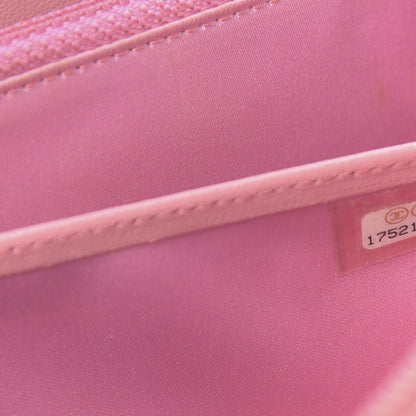 Chanel Lambskin Camellia Embossed Zip Around Large Gusset Wallet Pink 8 of 15
