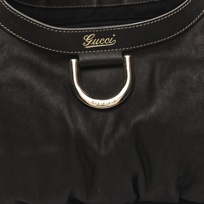 Gucci Calfskin Large D Gold Ring Shoulder Bag Chocolate 7 of 9