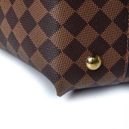 Louis Vuitton Damier Ebene Caissa Hobo Rose Ballerine 12 of 18